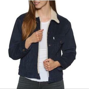 Levi Corduroy Navy Sherpa Jacket